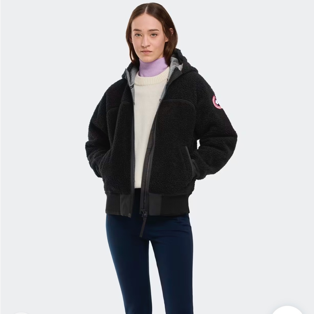 black canada goose simco fleece with hood